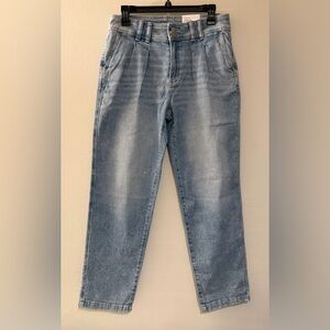 Sonoma Light Blue Pleated-Front Relaxed Jeans size 8